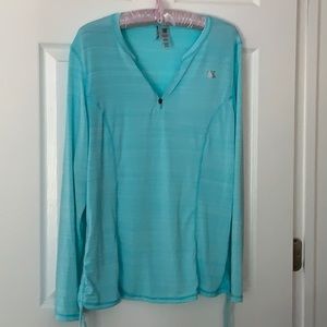 Neon Blue Active Swim Top